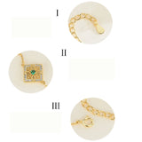 Emerald Silver 925 Bracelet Vintage Chinese Style Gemstone