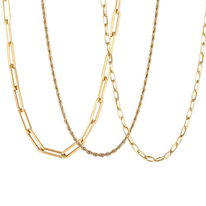 Stainless Steel Thin Chain Exaggerated Necklace