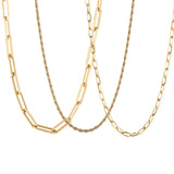 Stainless Steel Thin Chain Exaggerated Necklace