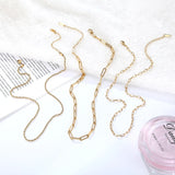 Stainless Steel Thin Chain Exaggerated Necklace