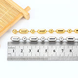 Stainless Steel Beads Chains DIY Jewelry Making Ball Bracelets Oval Necklace