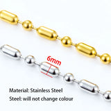 Stainless Steel Beads Chains DIY Jewelry Making Ball Bracelets Oval Necklace