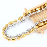 Stainless Steel Beads Chains DIY Jewelry Making Ball Bracelets Oval Necklace