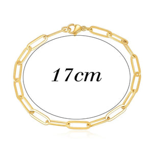 Stainless Steel Padlock Chain Toggle Bracelet for Women