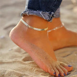 Stainless Steel Beach Wind Leaf Arrow Anklet 18K Plated PVD