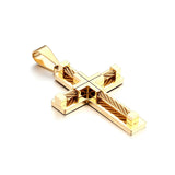 Stainless Steel Large Biker Cross Pendant Necklace 22 inch