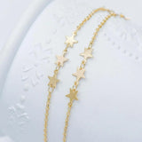 Star Beaded Chain 6.6mm Plated Brass Star Link Chain