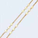 Star Beaded Chain 6.6mm Plated Brass Star Link Chain