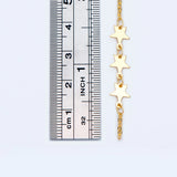 Star Beaded Chain 6.6mm Plated Brass Star Link Chain