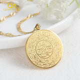 Islamic Calligraphy Quran Necklace Personalized Stainless Steel Pendant