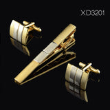 Classic Meter Tie Clips Cufflinks Sets Copper Tie Bar Golden Tie Collar Pin