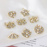 Crystal Rhinestone Pearl Alloy Charms 20pcs Earring Pendants