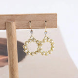 Rhinestone Pearl Paved Circle Earring Charms 30pcs