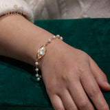 Baroque Freshwater Pearl Bracelet Women Charms Vintage