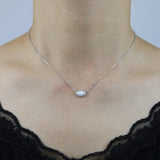 Opal Evil Eye Necklace 925 Silver