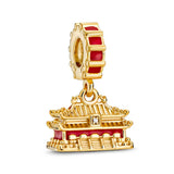 Wheat Lion King Forbidden City Lamp Charms Fit Women Bracelet Bangles