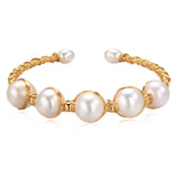 Baroque Pearl Bracelet Wire Strings Adjustable for Women