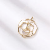 14K Mother-of-pearl Flower Pendant Set Women's Necklace Pendant