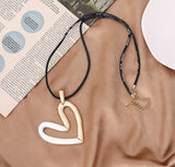 Gold and Silver Heart Pendants Necklace for Women