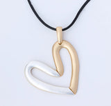 Gold and Silver Heart Pendants Necklace for Women