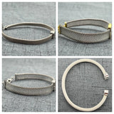 Adjustable Crystal Heart Bangle Bracelet Wedding Jewelry