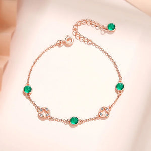 925 Sterling Silver Four Leaf Clover Bracelet