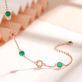 925 Sterling Silver Four Leaf Clover Bracelet