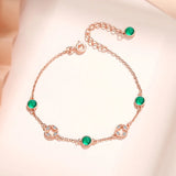925 Sterling Silver Four Leaf Clover Bracelet