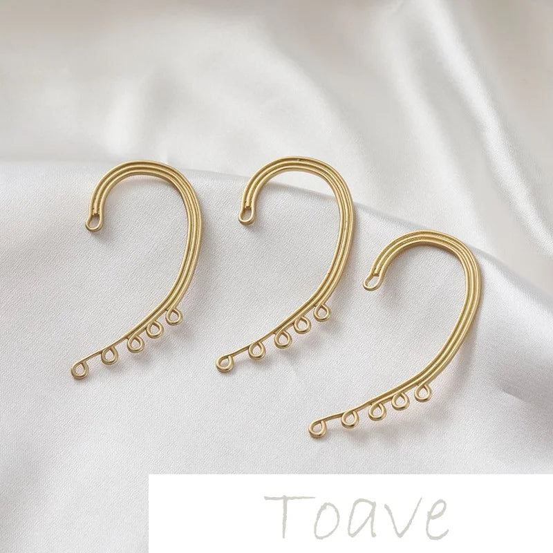 Gold-Clad Copper Earrings DIY Material Accessories