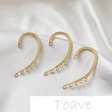 Gold-Clad Copper Earrings DIY Material Accessories