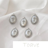 Gold Oval Shell Cupid Necklace Earring DIY 1pc
