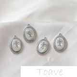 Gold Oval Shell Cupid Necklace Earring DIY 1pc