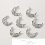 Gold Hollow Moon Pendant DIY Necklace Bracelet Earring Material