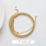 Gold Flat Chain Necklace DIY Copper Accessories