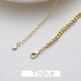 Gold Flat Chain Necklace DIY Copper Accessories