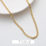 Gold Flat Chain Necklace DIY Copper Accessories