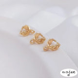 Gold-Plated Leaf-Shaped Melon Seed Buckle DIY Pendant Accessories