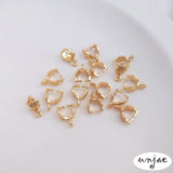 Gold-Plated Leaf-Shaped Melon Seed Buckle DIY Pendant Accessories