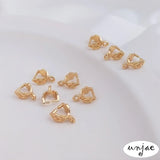 Gold-Plated Leaf-Shaped Melon Seed Buckle DIY Pendant Accessories