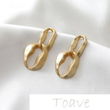 Gold Chain Stud Earrings DIY Material Accessories