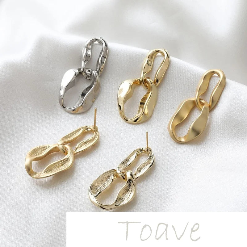 Gold Chain Stud Earrings DIY Material Accessories