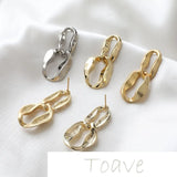 Gold Chain Stud Earrings DIY Material Accessories
