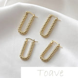Gold Retro Twist Earrings - Hand-made Color-preserving Accessory