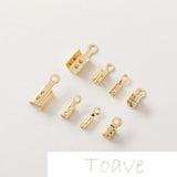 Gold Clad Rope Clip DIY Jewelry Necklace Beaded End Buckle