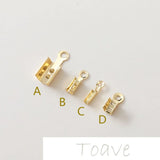 Gold Clad Rope Clip DIY Jewelry Necklace Beaded End Buckle