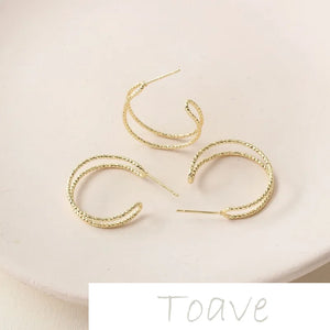 Gold-Copper Plated Flower Ring Earrings DIY Accessories