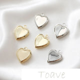 Gold-Clad Copper Peach Heart Frame DIY Earring Necklace Accessories