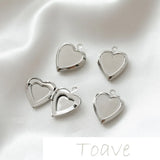 Gold-Clad Copper Peach Heart Frame DIY Earring Necklace Accessories