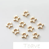 Gold Copper Plated Star Beads DIY Earrings Jewelry