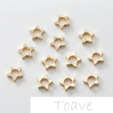 Gold Copper Plated Star Beads DIY Earrings Jewelry